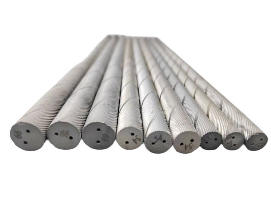 Độ cứng cao Nhẫn xoắn ốc Carbide tinh tế nhất / Nhẫn tungsten có sợi dây với lỗ kép