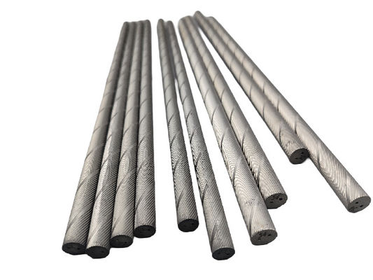 Tungsten Steel Cemented Carbide Helical Rods với lỗ làm mát